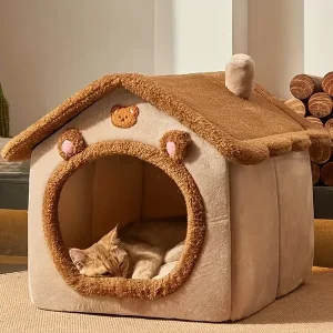 Foldable Sleeping Pet House Removable Washable Cat Cube Hide House