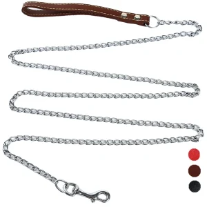 Durable Anti-Bite Metal Dog Chain Lead