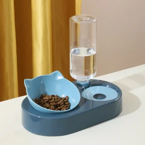 Dual Purpose Pet Bowl Automatic Cat Water Feeder 2 In 1 Special Bowl for Cats