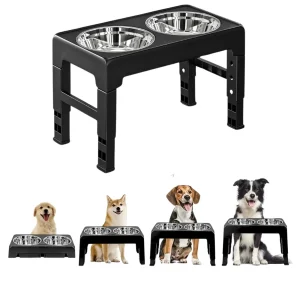 Multi Heights Folding Feeder Raised Dog Bowls