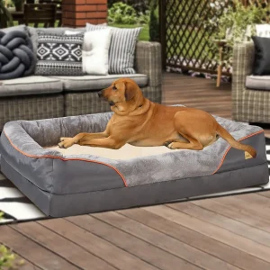 L XL 2XL 3XL Dog Bed Super Soft Orthopedic Foam Pet Bed Sleeping Mat with Cotton-padded Bolster